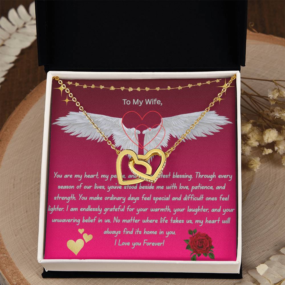 To My Wife. Two Hearts Locked Together.