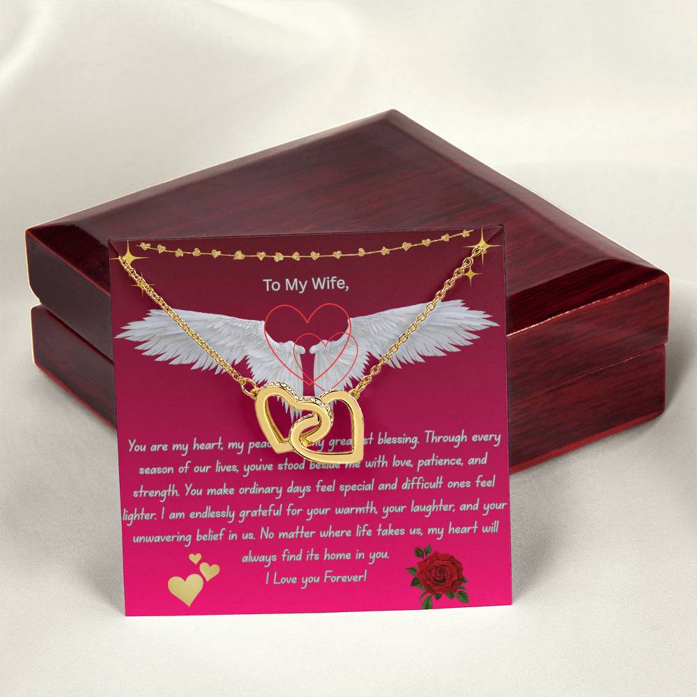 To My Wife. Two Hearts Locked Together.