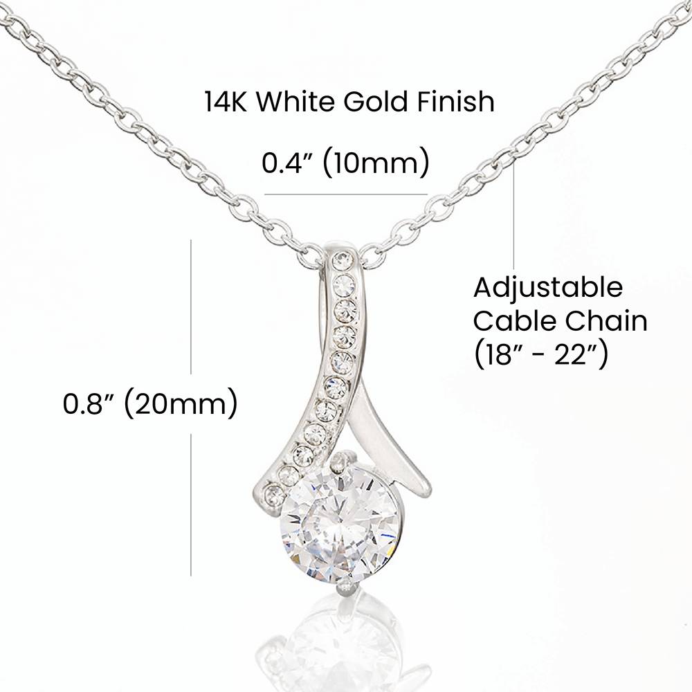 Beautiful Gift. Alluring Beauty Necklace/Non-Message Card