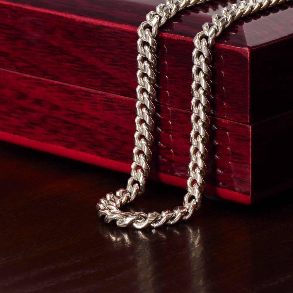 Cuban Link Chain. Best for Gift for Your Partner. Men's Classic Neckless./Non-Message Card