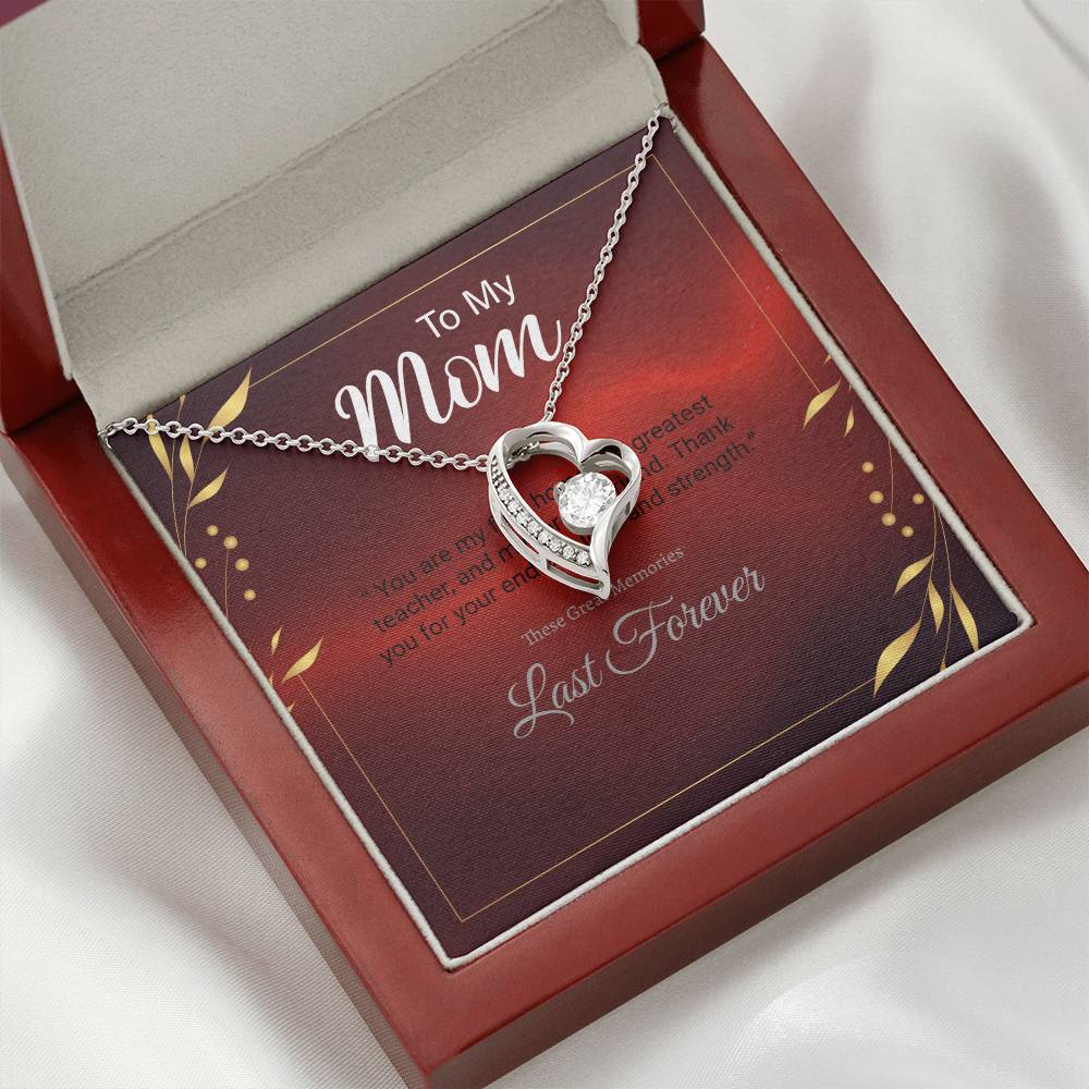 Elegant Forever Love Necklace – “To My Mom” Message Gift