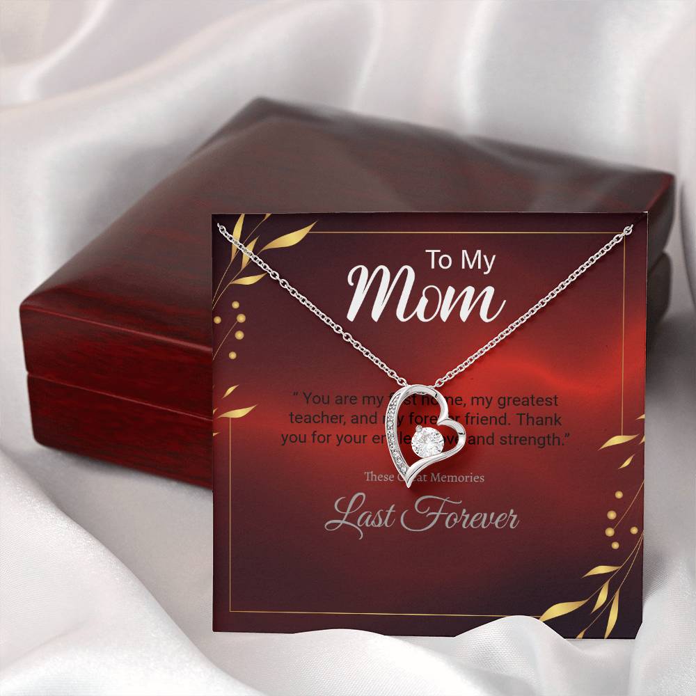 Elegant Forever Love Necklace – “To My Mom” Message Gift