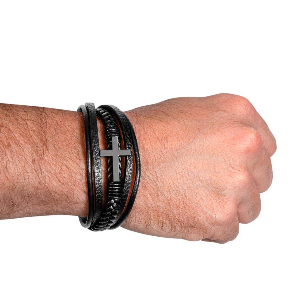 Men's Cross Bracelet Gift ''To My Son''