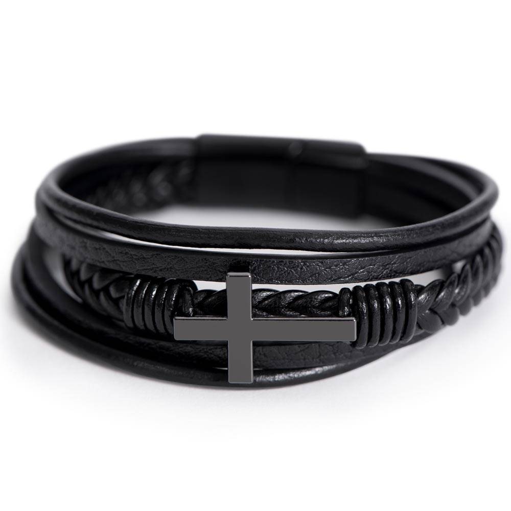 Men's Cross Bracelet Gift ''To My Son''