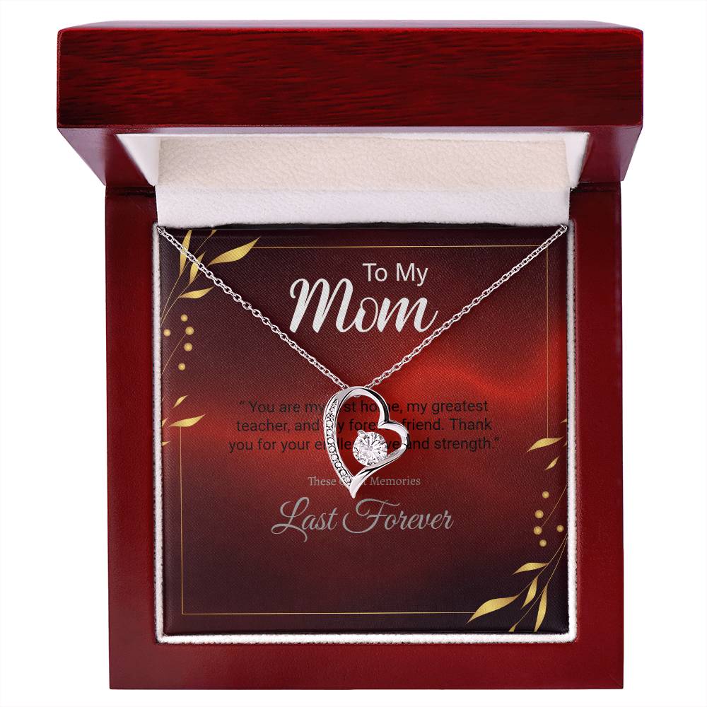 Elegant Forever Love Necklace – “To My Mom” Message Gift