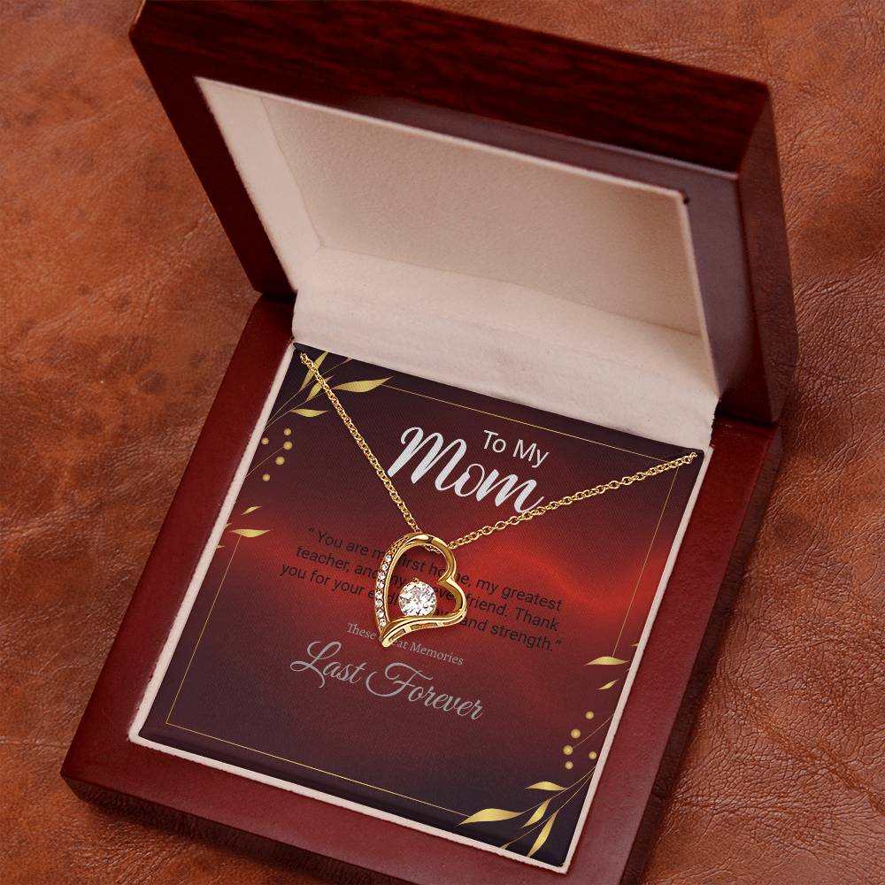 Elegant Forever Love Necklace – “To My Mom” Message Gift