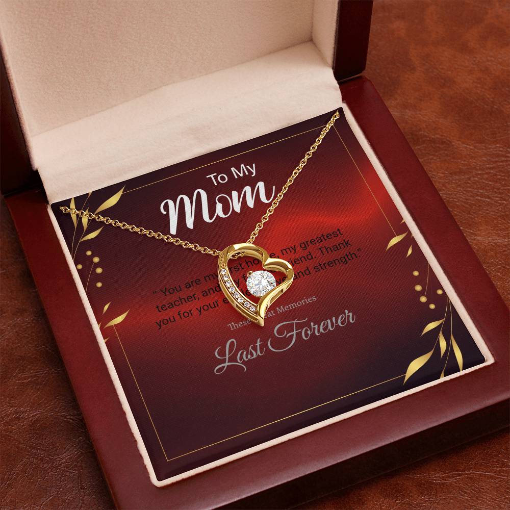 Elegant Forever Love Necklace – “To My Mom” Message Gift