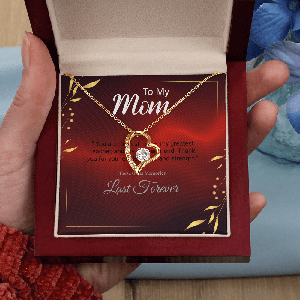 Elegant Forever Love Necklace – “To My Mom” Message Gift