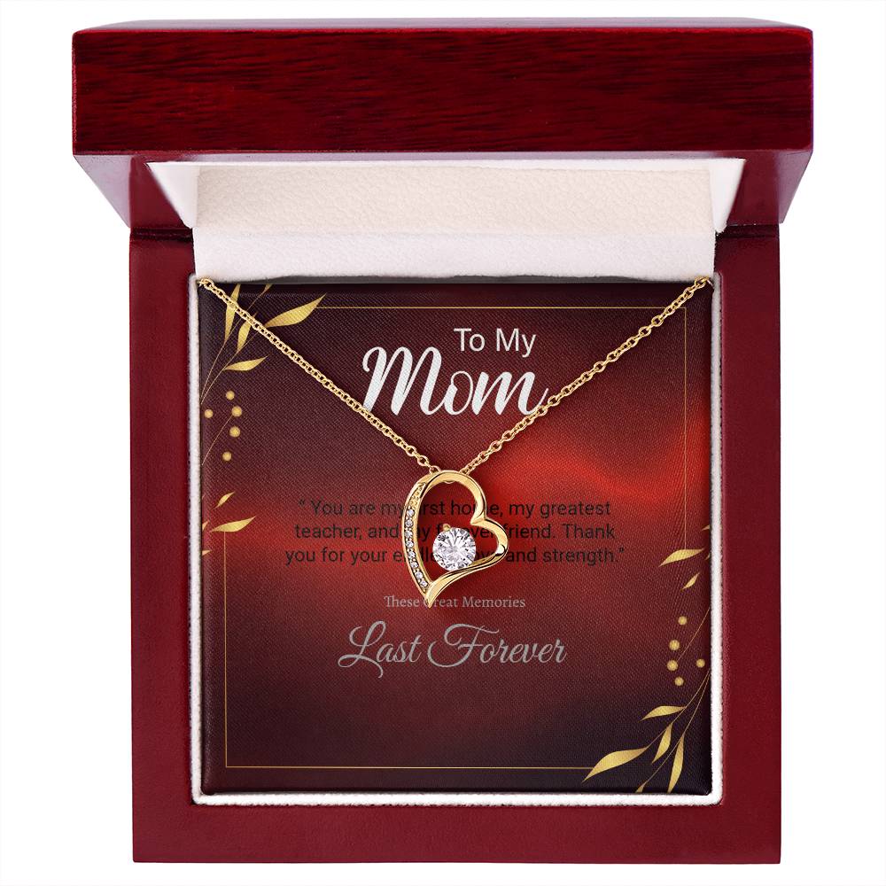 Elegant Forever Love Necklace – “To My Mom” Message Gift