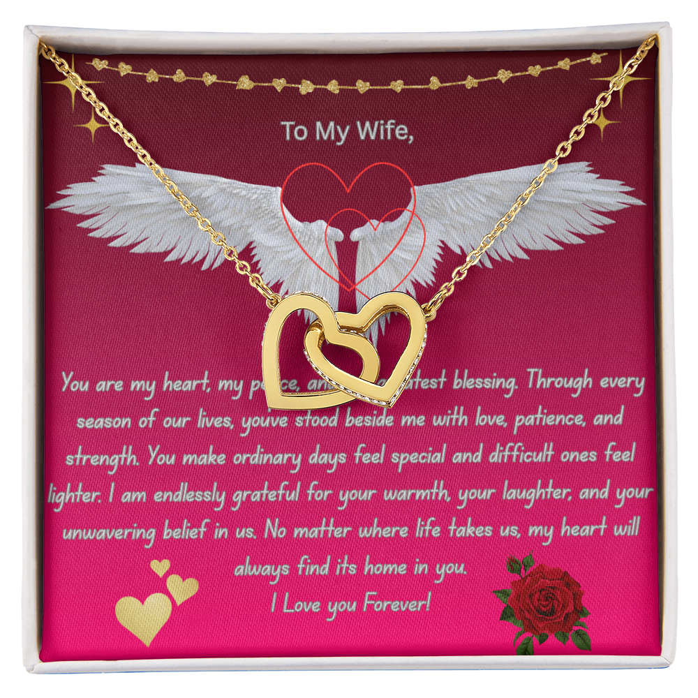 To My Wife. Two Hearts Locked Together.