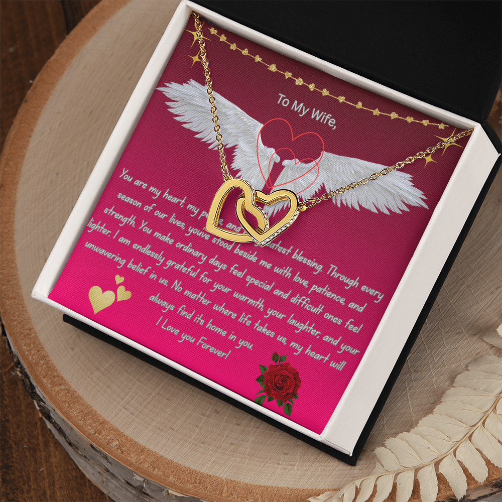 To My Wife. Two Hearts Locked Together.