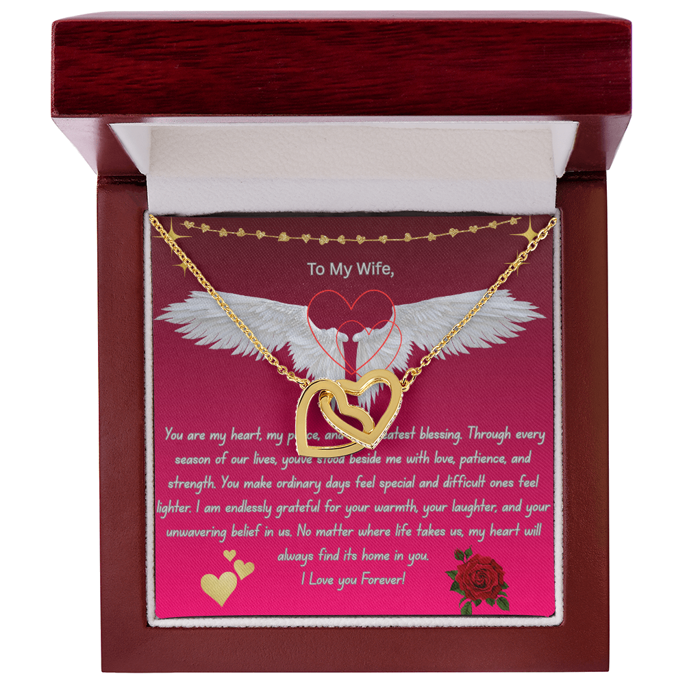 To My Wife. Two Hearts Locked Together.