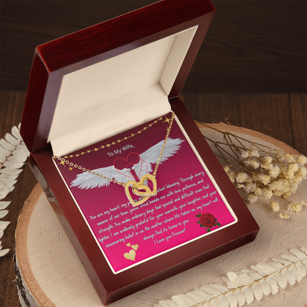 To My Wife. Two Hearts Locked Together.