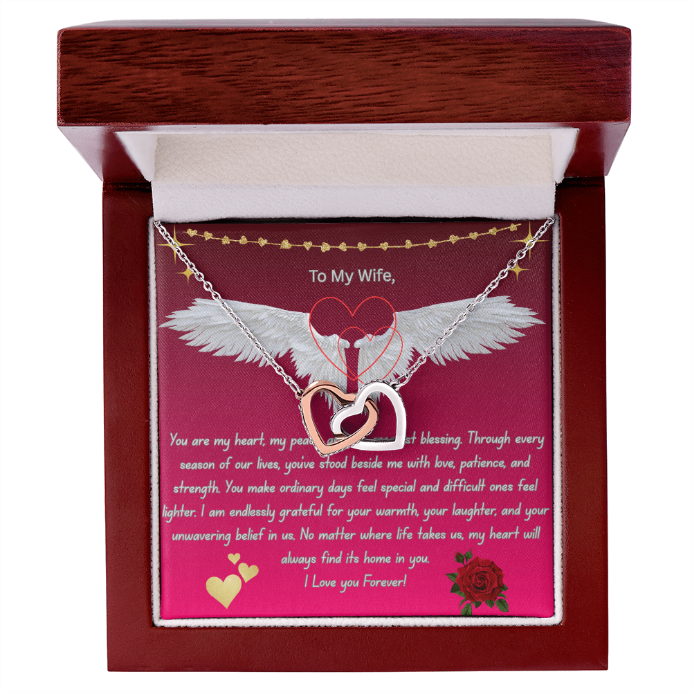 To My Wife. Two Hearts Locked Together.