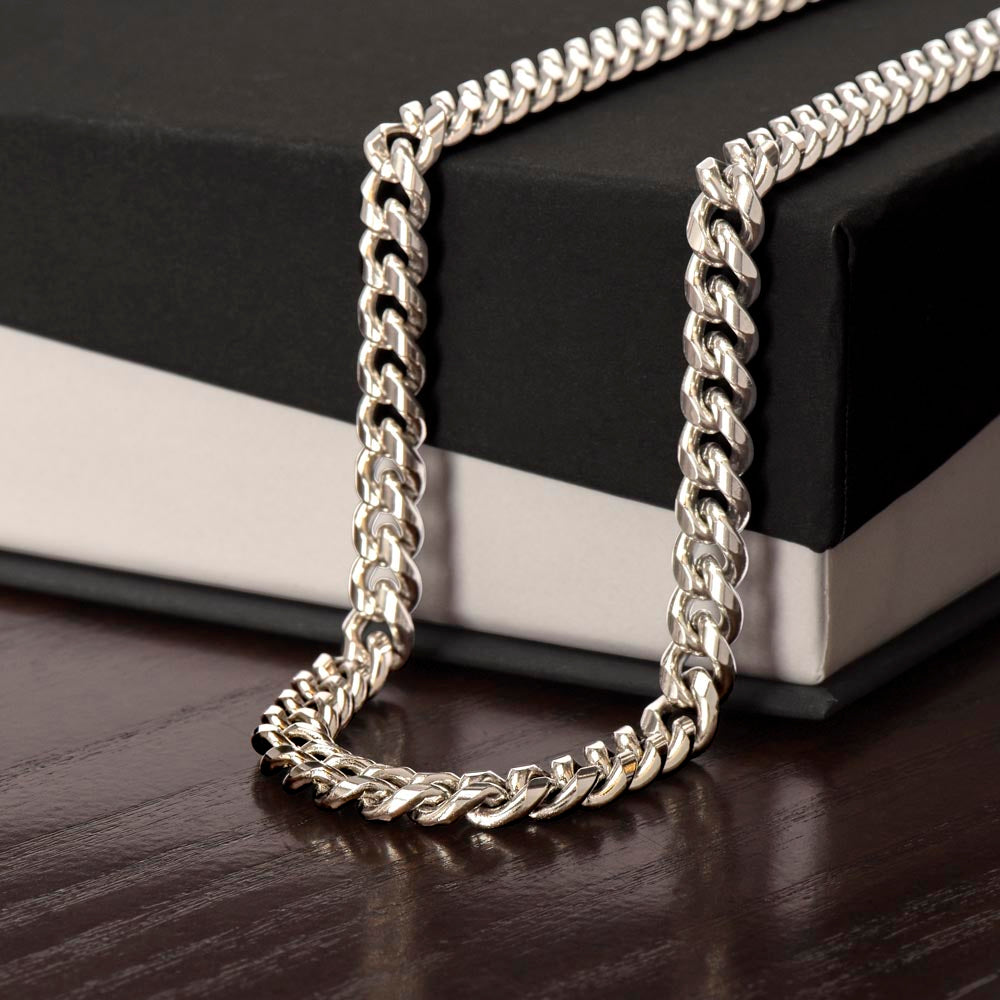 Cuban Link Chain. Best for Gift for Your Partner. Men's Classic Neckless./Non-Message Card