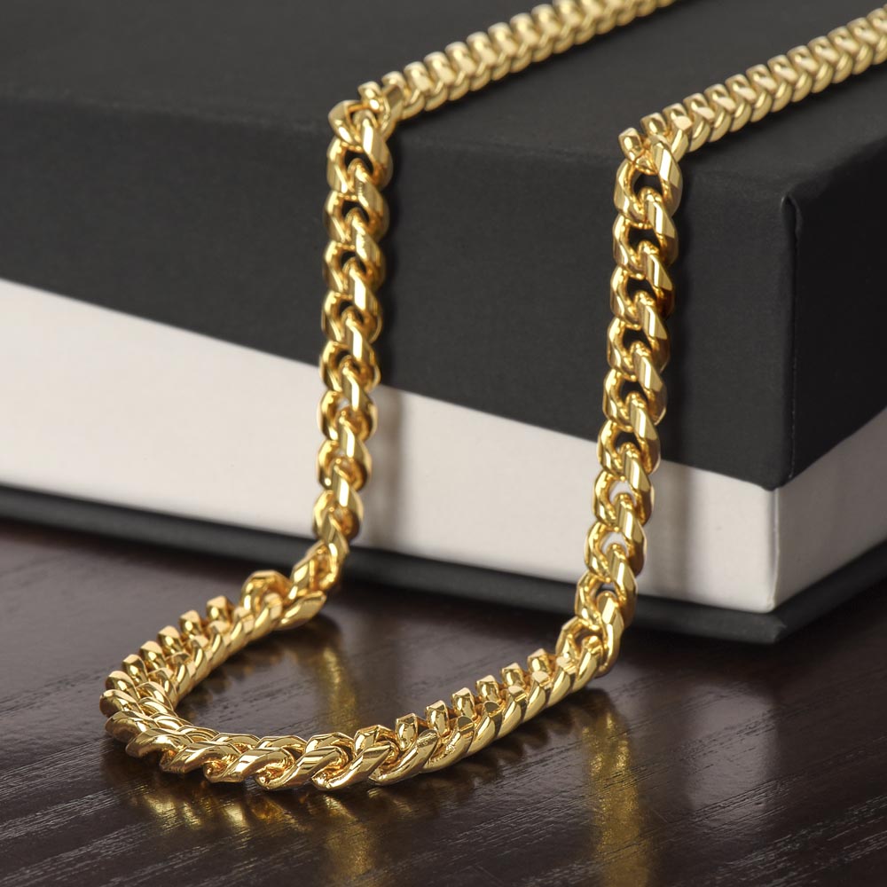 Cuban Link Chain. Best for Gift for Your Partner. Men's Classic Neckless./Non-Message Card