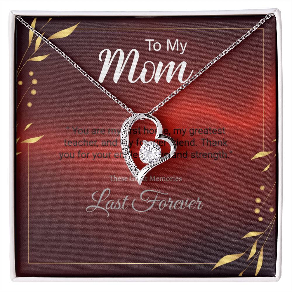 Elegant Forever Love Necklace – “To My Mom” Message Gift