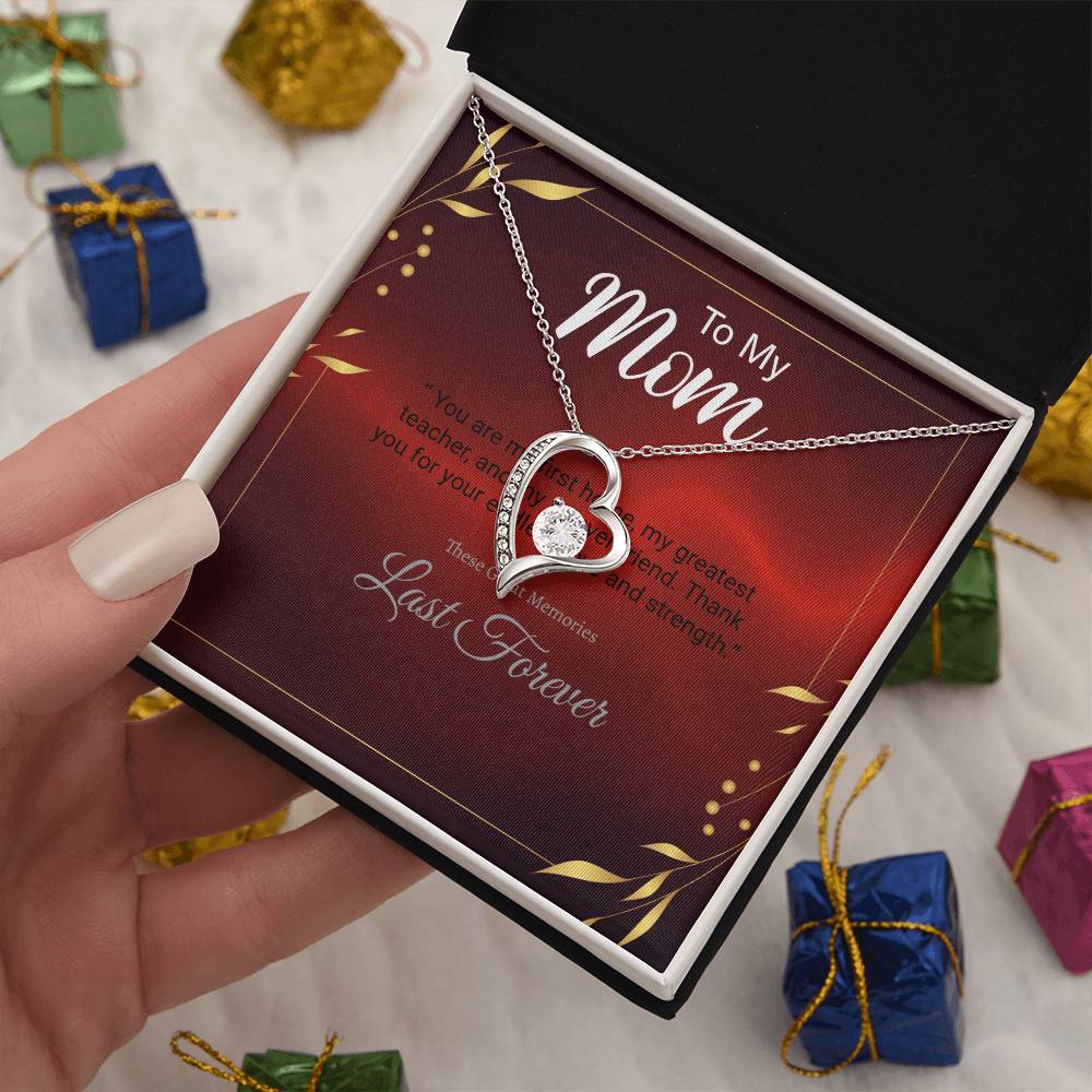 Elegant Forever Love Necklace – “To My Mom” Message Gift