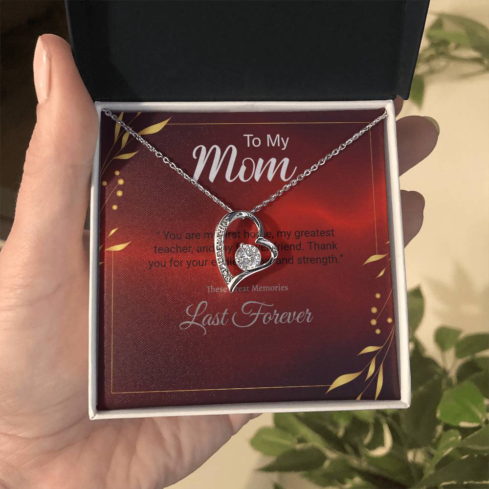 Elegant Forever Love Necklace – “To My Mom” Message Gift