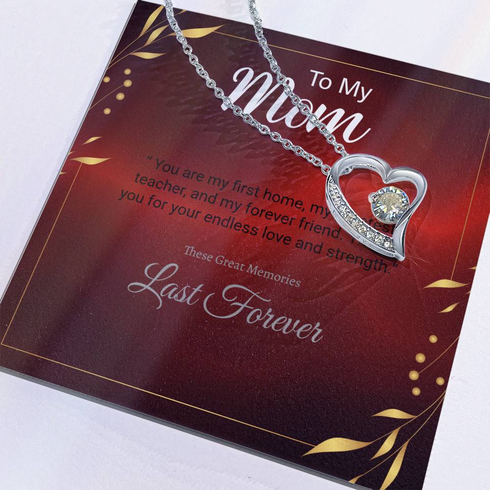 Elegant Forever Love Necklace – “To My Mom” Message Gift