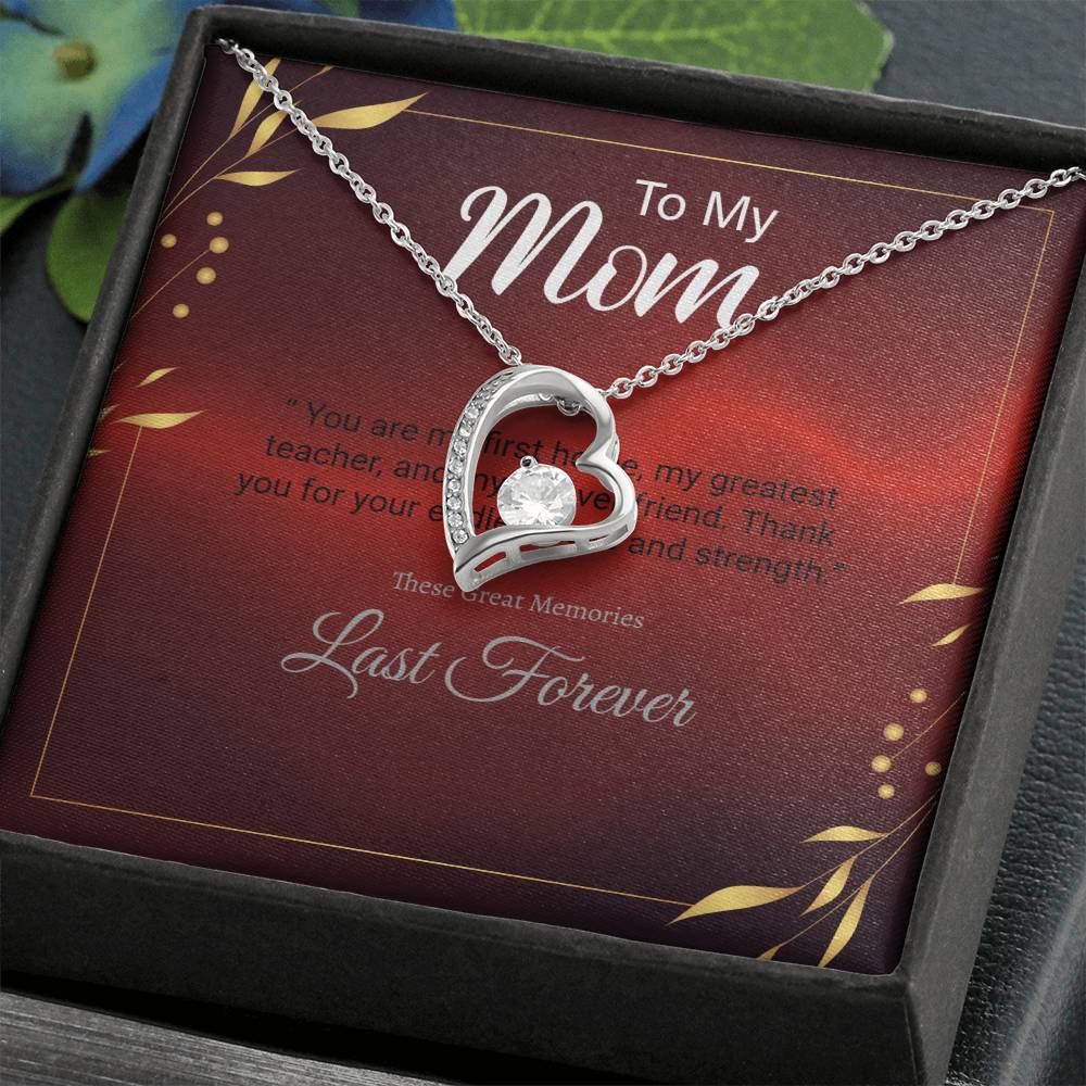 Elegant Forever Love Necklace – “To My Mom” Message Gift