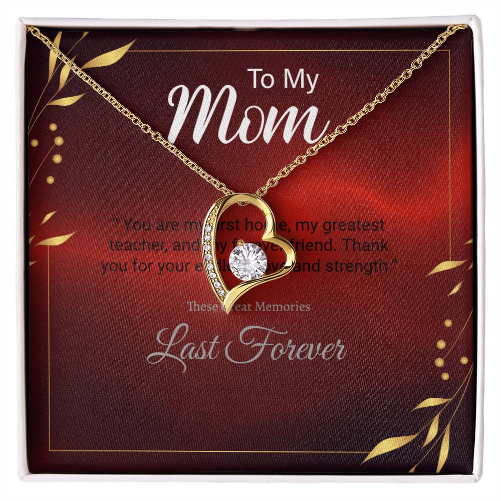 Elegant Forever Love Necklace – “To My Mom” Message Gift
