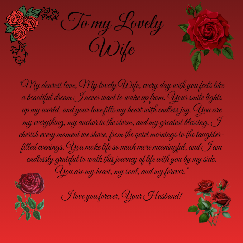 ''To My Lovely Wife'' Love Knot Necklace with Red Heart Rose Box